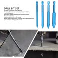 thumbnail image 3 of Glass Drill Bit, Masonry Drill Bit Fine Craftsmanship Accurate Positioning Sturdy 4PCS Set Wear   for Aluminum Alloy, 3 of 8