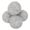 thumbnail image 1 of Unique Bargains 4 Packs Dryer Balls, 2 Inches Wool Dryer Balls for Dryer Laundry, Light Grey, 1 of 5