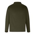 thumbnail image 4 of RXIRUCGD Mode Hommes Décontracté Couleur Unie Hauts Manches Longues Col Rabattu Blouse Chemise, Vert Armée, Taille : m, 4 of 4