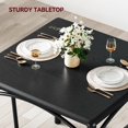 thumbnail image 4 of Bingirl Small 3-Piece Dining Table Set for 2: Kitchen Table with Cushioned Upholstered Chairs, Ideal for Kitchens, Apartments, and Small Dining Spaces (Black), 4 of 9