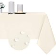thumbnail image 1 of LAICAIW 210GSM Rectangle Table Cloth-Heavy Duty Water Proof Microfiber Tablecloth, Decorative Fabric Table Cover for Outdoor and Indoor Use (Ivory, 70 x 108 Inch), 1 of 6