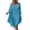 Blue, variant on Plebaso Womens Swimsuit Cover Ups Crochet Neck Bikini Wear Coverup Flowy Bathing Suit Beach Vacation Dress