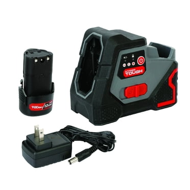 Hyper Tough 12V Laser Level, Cross-Line, Rechargeable, 1.5Ah Lithium Battery, with Charger
