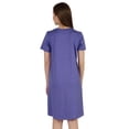 thumbnail image 3 of Inkmeso Robe T-Shirt d'Été Décontractée Unie pour Femmes, Coupe Ample, Tunique à Manches Courtes, Robe de Nuit, 3 of 7