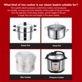 thumbnail image 3 of Stainless Steel Steam Basket, Sugar Removal Rice Cooker Insert, Steaming Rack With Handle, For Food Egg Vegetables Fruits, Versatile Usage, Effective Sugar Removal, 3 of 8