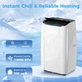 thumbnail image 4 of HOMCOM 14000 BTU AC Unit, Portable Air Conditioner with WiFi Control, White, 4 of 10