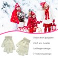 thumbnail image 4 of 1 Pair Kids Gloves Exquisite Keeping-warm Children Gloves Practical Simple Clothes Accessory with Solid Color for Winter Wear White, 4 of 6
