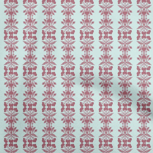 oneOone Polyester Spandex Light Blue Fabric Asian Block Print Sewing Craft Projects Fabric Prints By Yard 56 Inch Wide