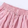 thumbnail image 3 of Lantern Pants for Girls, Loose Fit Ice Silk Sports Pants with Drawstring Waist, Mosquito-Proof, Breathable Polyester, Mid-Size 150 cm, Summer Long Pants, 3 of 5