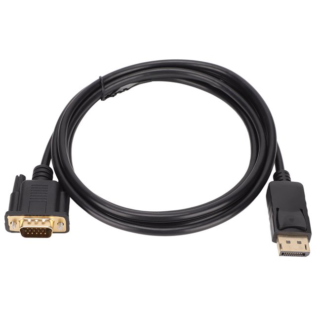 DisplayPort To VGA Cable, 5.9ft Male To Male HD 1080P Gold Plated To VGA Adapter Cord Compatible With Computer, Laptop, Monitor, Projector, HDTV