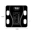 thumbnail image 3 of Wuztai Smart Body Composition Scale, Bluetooth Bathroom Weight Scale with Body Fat Percentage, High Accuracy Digital Weighing Machine for People, Extra-Large LED Display Analyzes 13 Biometrics App, 3 of 7