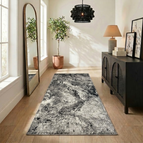 Rug Branch Collection Sakarya Tapis de couloir d'intérieur contemporain abstrait Splash