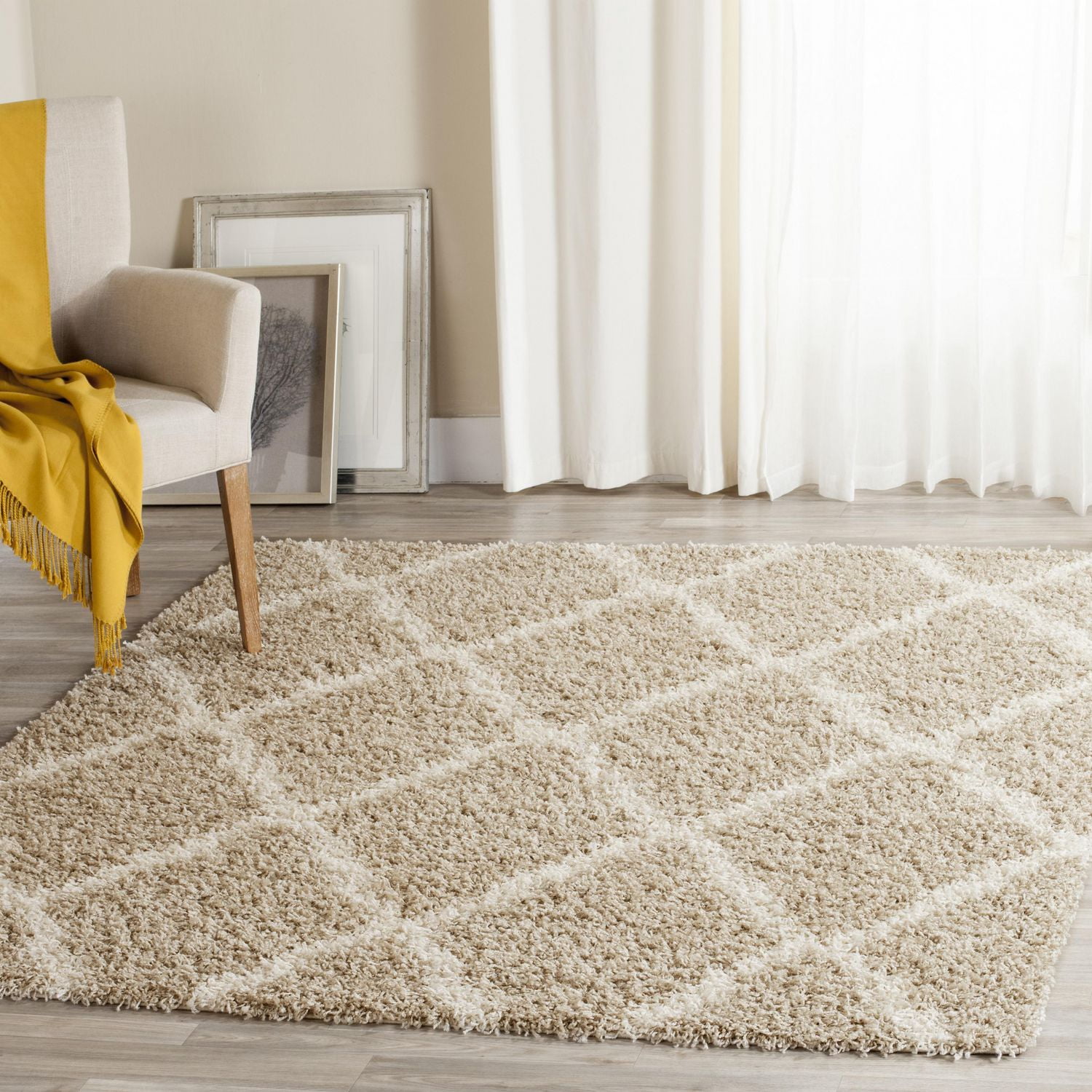 Safavieh Dallas Logan Tapis Géométrique Shag