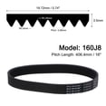 thumbnail image 2 of Unique Bargains 160J8 PJ V-Ribbed Belt, EPDM Industrial Transmission Serpentine Belt, 2 Packs, 2 of 5