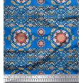 thumbnail image 1 of Soimoi Georgette Viscose Fabric Floral Mandala Printed Fabric 1 Yard 42 Inch Wide, 1 of 3