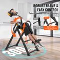 thumbnail image 2 of KFFKFF Inversion Table, Supports up to 300lbs, Durable Back Stretching Device, Includes Headrest, Ankle Security, and Adjustable Safety Belt, in Orange/Black, 2 of 9