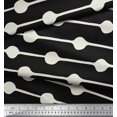 thumbnail image 2 of Soimoi Black Poly Georgette Fabric Dot & Stripe Print Sewing Fabric Yard 52 Inch Wide, 2 of 5