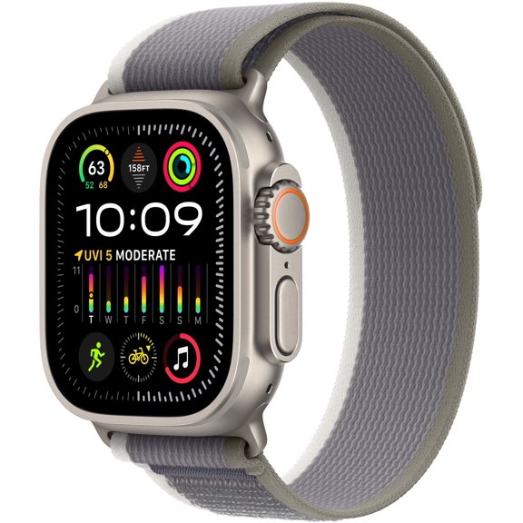 Refurbished Apple Watch Ultra 2 49mm Titanium - Green/Gray Trail Loop MRF43VC/A