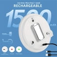 thumbnail image 4 of JUNWELL 6inch Compact Rechargeable LED Lighted Magnifying Makeup Mirror - 10X  20X  30X Magnification  Travel  Handheld  Hanging  Pocket Mirror with Bright Illumination - Perfect Gift for, 4 of 6