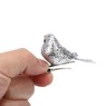 thumbnail image 3 of 12Pcs Glitter Cute Silver Artificial Bird Simulation Decor Garden Home Decoration Prop, 3 of 14