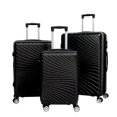 thumbnail image 1 of Ensemble de Bagages Coque Rigide en ABS 3 Pcs - Valises Noires 20 Pouces/24 Pouces/28 Pouces avec Roues Pivotantes, Résistant aux Rayures, Serrure TSA, Design Emboîtable, 1 of 4