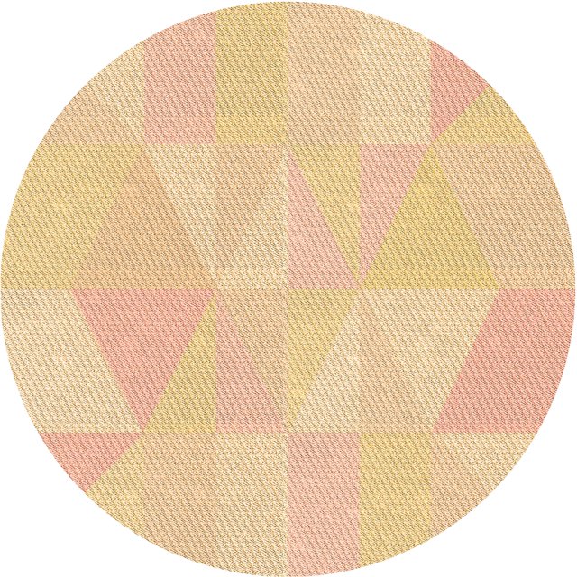 Ahgly Company Tapis d'Intérieur Ronds Transitionnels Orange Lavables à la Machine, 5 Pieds Rond