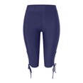 thumbnail image 4 of LEEy-world Short de Bain Femme Taille Haute Essentiels Bas de Bikini Classique pour Femme Bleu Foncé,m, 4 of 5