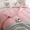 thumbnail image 4 of BedTreat Down Alternative Duvet Insert, Quilted Full Size Pink Comforter, All Season Ultra Soft Microfiber Bedding with Corner Tabs, Machine Washable, 4 of 9