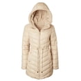 thumbnail image 1 of Sportoli Manteau d'Hiver pour Femme Réversible Doublé en Fausse Fourrure, Doudoune Matelassée - Beige (Petit), 1 of 7