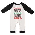 thumbnail image 1 of Kmbangi Matching Family Christmas Pajamas Letter Raglan Tops + Plaid Pants, 1 of 7