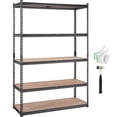thumbnail image 1 of VEVOR Storage Shelving Unit, 5-Tier Adjustable, 2000 lbs Capacity, Heavy Duty Garage Shelves Metal Organizer Utility Rack, Black, 48" L x 18" W x 72" H for Kitchen Pantry Basement Bathroom Laundry, 1 of 9
