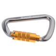 thumbnail image 1 of 28KN Aluminum Climbing Mountaineering D Type Carabiner Gray Auto Gray Auto Lock, 1 of 9