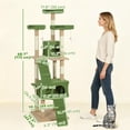 thumbnail image 3 of PawHut 68 inches Cat Tree, Multi-Level Large Cat Tower Condo, Green, 3 of 10