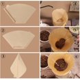 thumbnail image 4 of 160 Count #4 Cone Coffee Filters 8-12 Cup Disposable Coffee Filters 4 Cone Paper Unbleached Natural Number 4 Filters Paper Compatible with Ninja Coffee Filter, Drip and Pour Over Coffee Maker, 4 of 5
