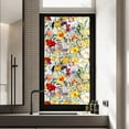 thumbnail image 4 of Rainbow Floral Static Cling Window Film Removable Decal for Glass Door Privacy No Botanical Design, 4 of 5