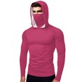 thumbnail image 2 of Unisex Long Sleeve Sun Protection Hooded Top with Face Mask – UPF Ice Silk Fabric for Outdoor Activities, 2 of 9