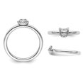 thumbnail image 2 of Bague Chaton en Argent Sterling avec Accents de Diamants, 2 of 4