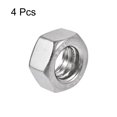thumbnail image 3 of Unique Bargains 4pcs 1/2'-12 BSW Thread 304 Stainless Steel Hex Nut Fastener Silver Tone, 3 of 3