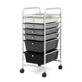 thumbnail image 1 of Costway 6 Drawer Rolling Storage Cart Scrapbook Paper Office Organizer Mixed Black, 1 of 10