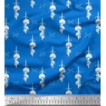 thumbnail image 1 of Soimoi Poly Georgette Fabric Sword,Crossbone & Skull Halloween Print Fabric by The Yard 42 Inch Wide, 1 of 3