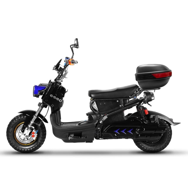EMMO Monster eBike - Electric Moped Scooter - 84V - 75km Range - QS Motor - Blue - Removable Battery - Storage