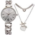 thumbnail image 1 of Ladie's Fashion Watch Set with Silver Necklace, 1 of 3