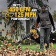 thumbnail image 3 of DEWALT 20V MAX XR Leaf Blower, Cordless, Handheld, 125-MPH, 450-CFM, Tool Only (DCBL722B), 3 of 9