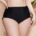 thumbnail image 2 of Charmo Womens Plus Size Drawstring Swim Shorts Ruched High Waisted Swimsuit Bottoms, 2 of 5