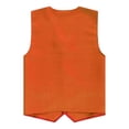 thumbnail image 4 of renvena Kids Button Volunteer Activity Vest Button Up Irregular Hem Waistcoat Sleeveless Waiter Orange M, 4 of 5
