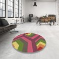 thumbnail image 4 of Ahgly Tapis d'Intérieur Lavable en Machine Carré Transitionnel Brun Doré Foncé, 3 Pieds Carré, 4 of 7