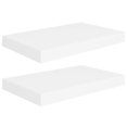 thumbnail image 2 of vidaXL Étagères Murales Flottantes 2 Pcs Blanc 40x23x3,8 cm MDF, 2 of 10