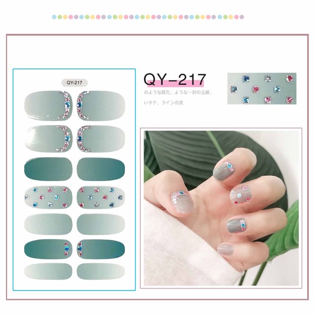 mtvxesu Nail Gel Nail Sticker Full Gradient Finished Nail Polish Film Nail Sticker Sale