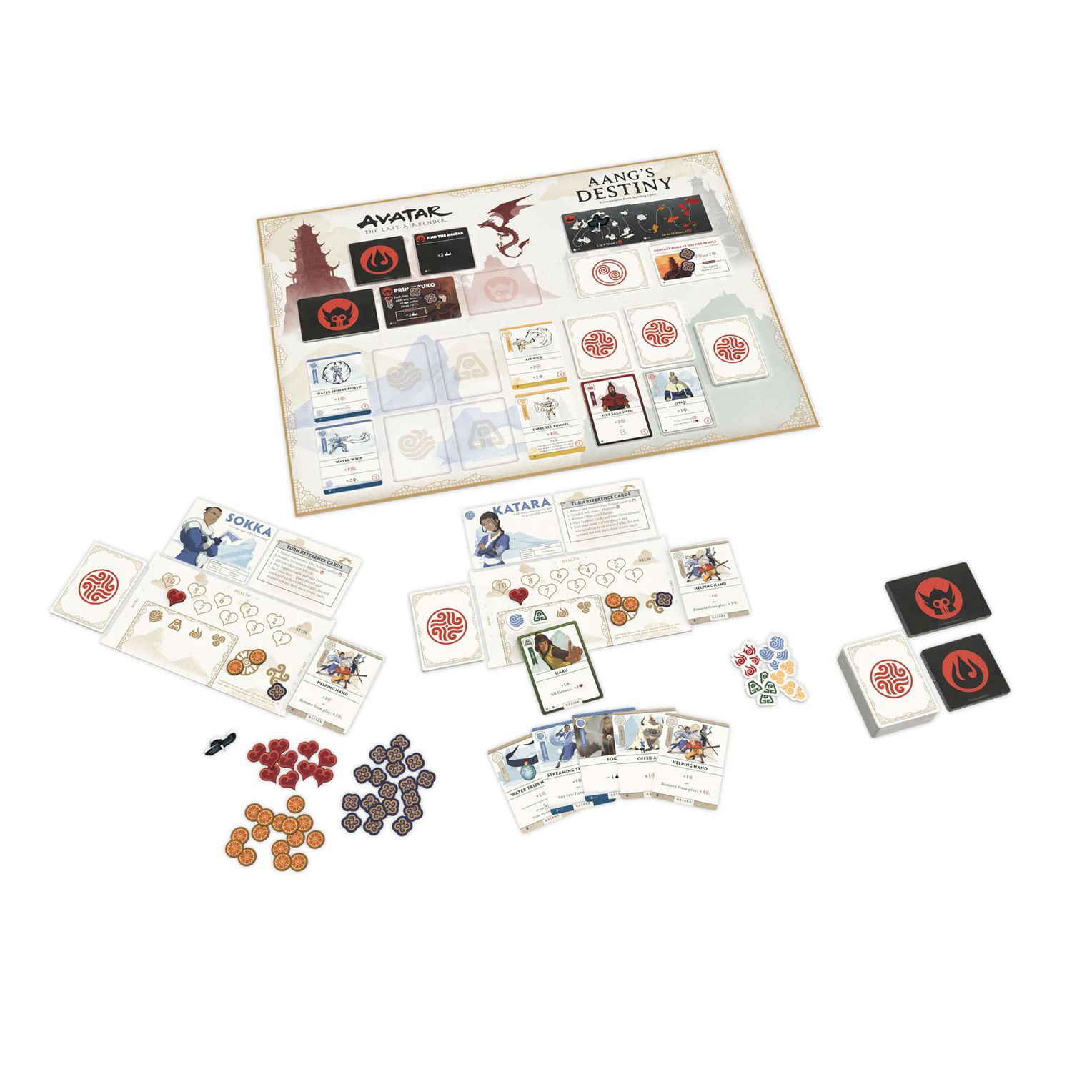 USAopoly Avatar The Last Airbender: Aang's Destiny Un Jeu De Plateau Coopérative Et Construction De Jeux