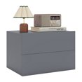 thumbnail image 1 of Costway 1 PCS Modern Floating Nightstand, Wall Mounted Bedside Table with 2 Storage Drawers Gray, 1 of 6